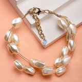 Elegant Pearl Harmony Multistrand Bracelet