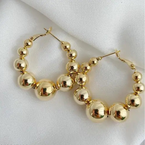 Rhodes 24K Gold Hoop Earrings – Anti-Tarnish | Lightweight | Western Style